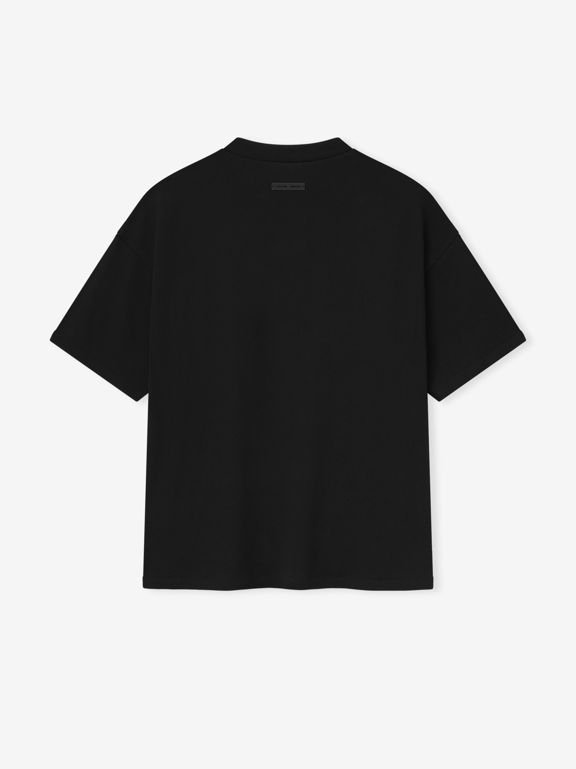 PIQUE 90S TEE - JET BLACK
