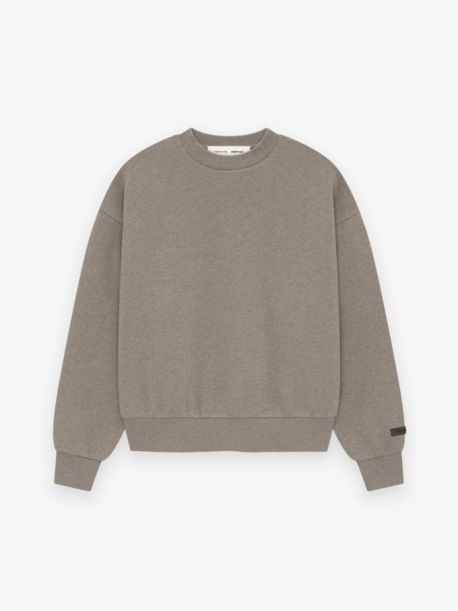 CLASSIC FIT FLEECE CREWNECK - HEATHER STONE