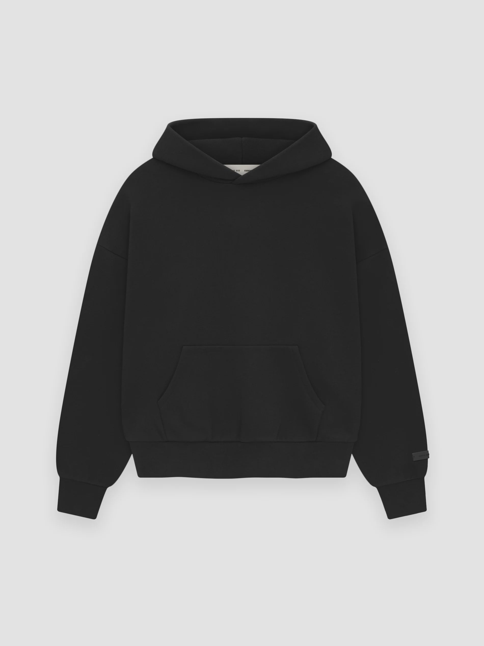 CLASSIC FIT FLEECE HOODIE - JET BLACK
