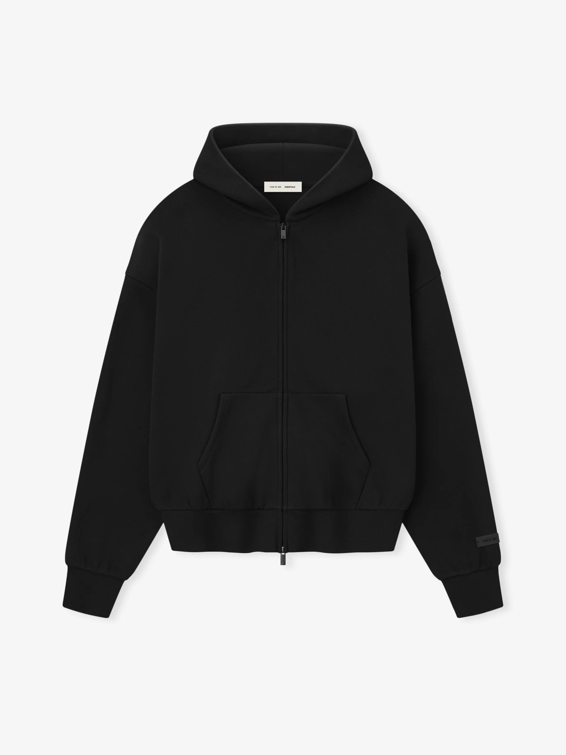 CLASSIC FULL ZIP HOODIE  - JET BLACK