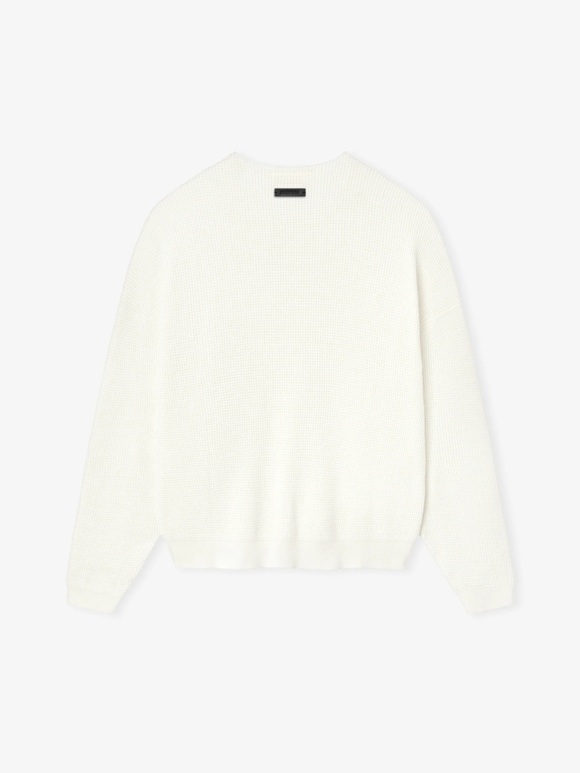 WAFFLE LONG SLEEVE CREWNECK - CLOUD WHITE
