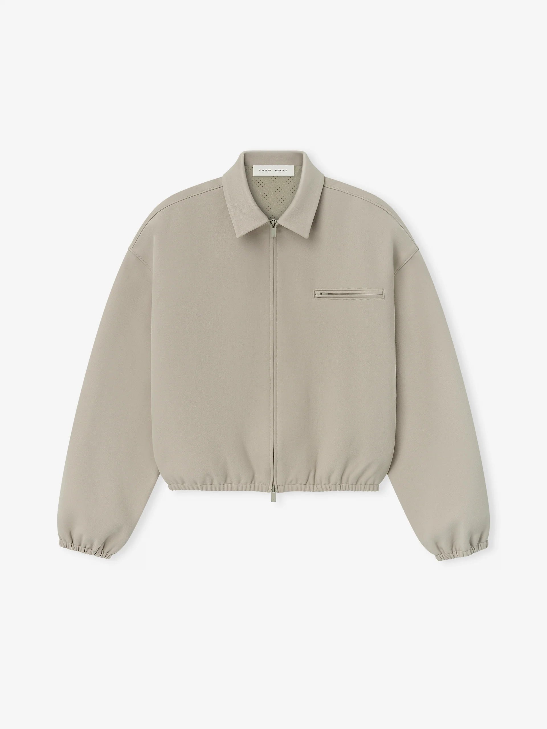 BONDED CANVAS ZIP UP JACKET - TIMBER